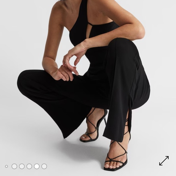 NEW Reiss Kali Leather Strappy Square Toe Wrap High Heel Sandals Black Size 8.5 - Picture 10 of 10